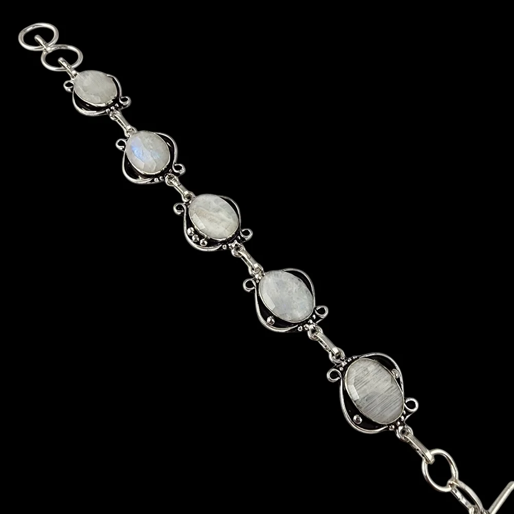 Artisan Silver Moonstone Link Bracelet